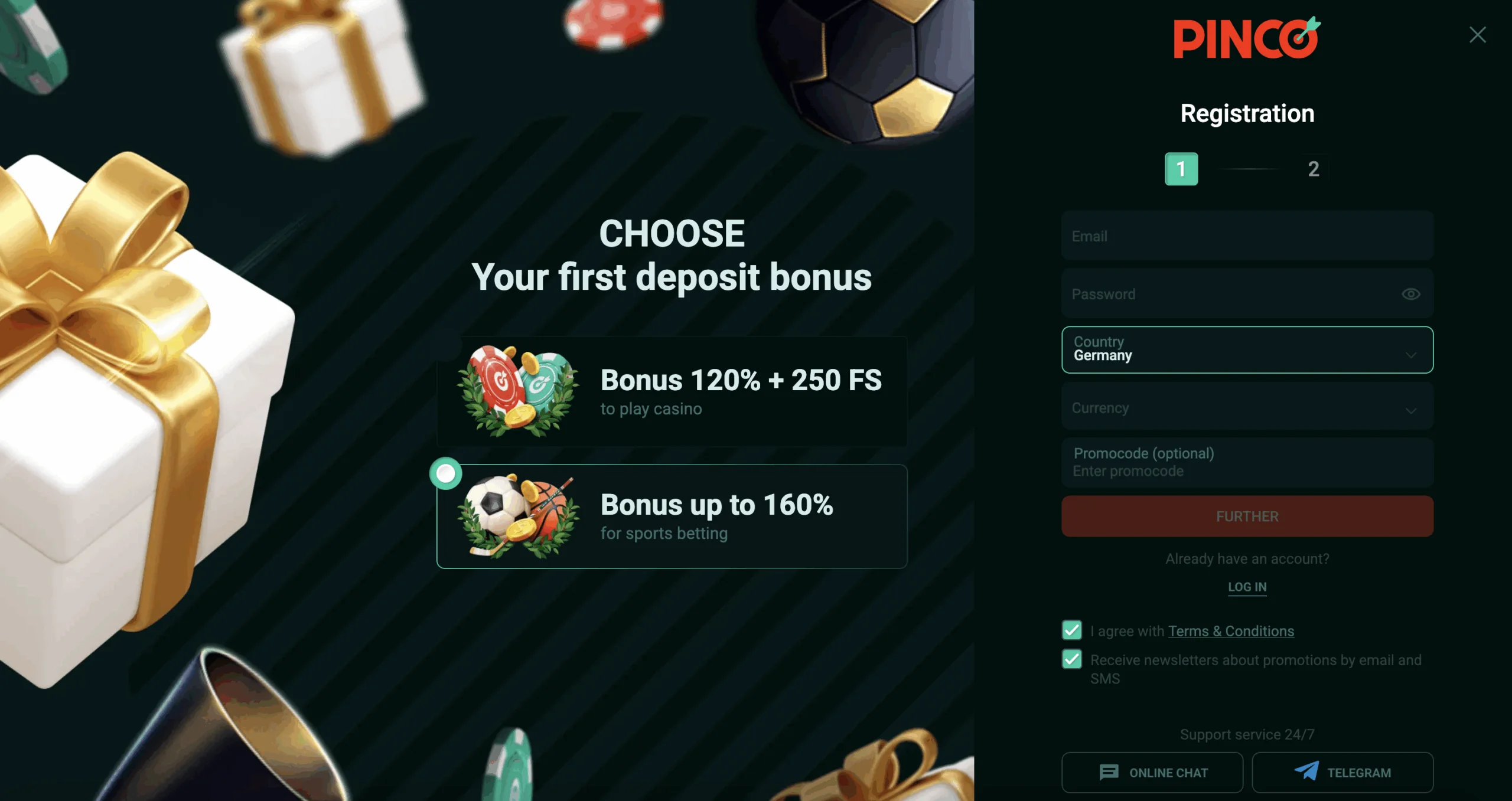 pinco casino online